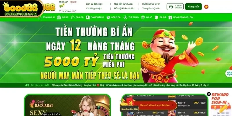 Ngẫu nhiên nhận lì xì khủng từ chương trình khuyến mãi Good88